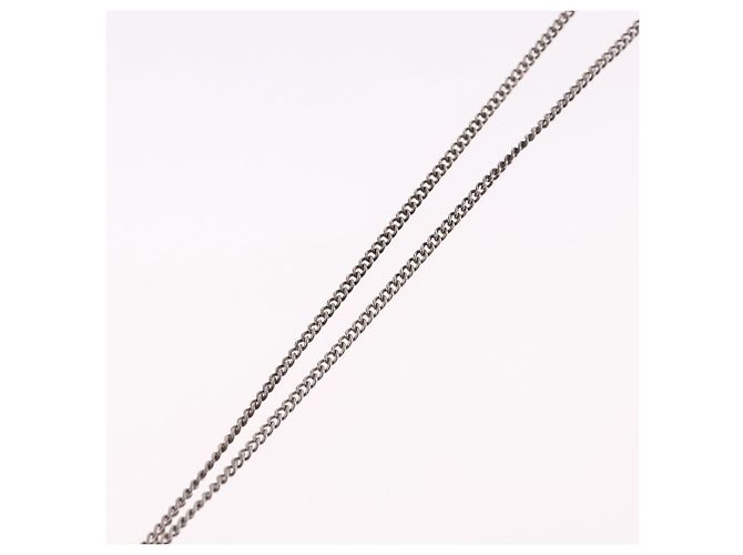 Collana CHANEL COCO Metallo Argento CC Auth 198854V - vista 10