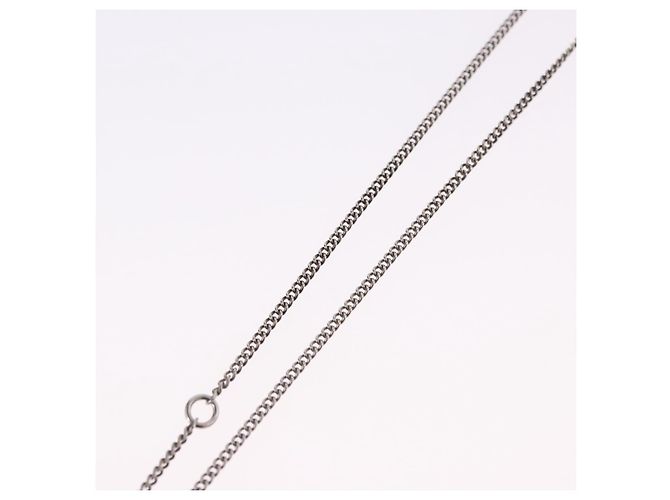 Collana CHANEL COCO Metallo Argento CC Auth 198854V - vista 11
