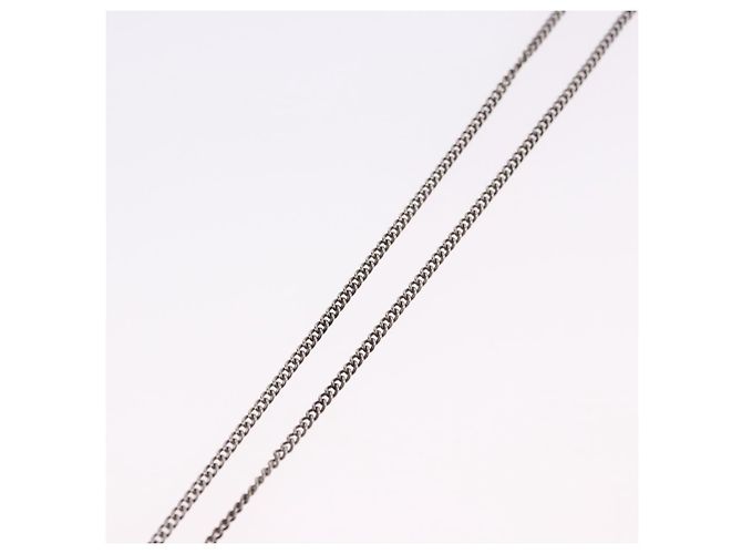 Collana CHANEL COCO Metallo Argento CC Auth 198854V - vista 12