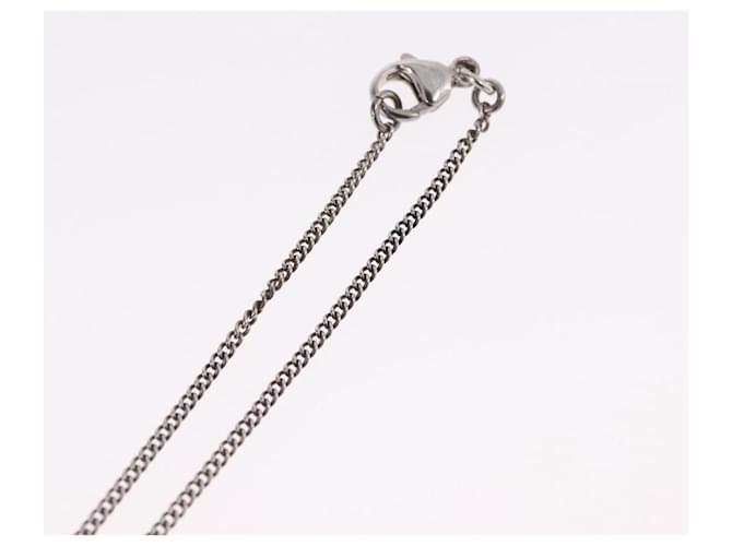 Collana CHANEL COCO Metallo Argento CC Auth 198854V - vista 13