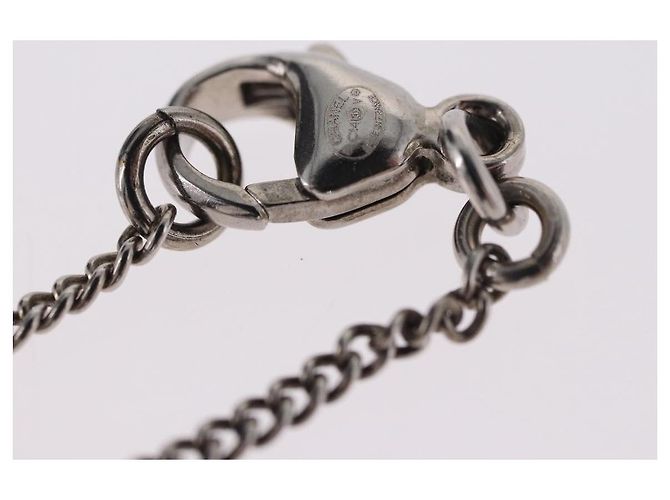 Collana CHANEL COCO Metallo Argento CC Auth 198854V - vista 14
