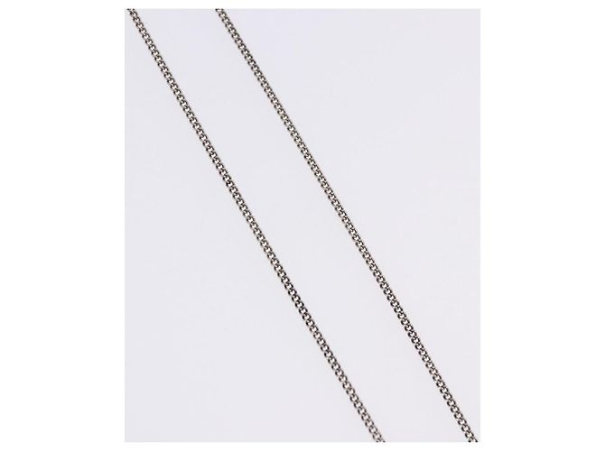 Collana CHANEL COCO Metallo Argento CC Auth 198854V - vista 6