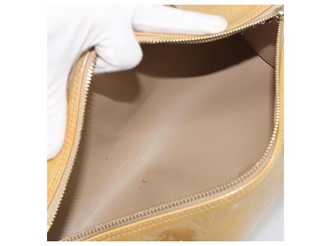 LOUIS VUITTON Monogram Vernis Bedford Hand Bag Beige M91006 LV Auth am12370V - vista 17