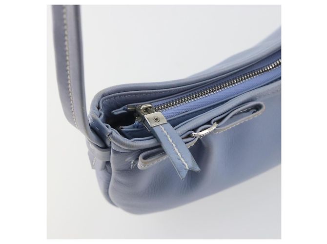 Borsa a tracolla Salvatore Ferragamo Vara Ribbon in pelle blu argento Auth BA14892 Blu chiaro - vista 16