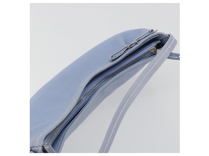 Borsa a tracolla Salvatore Ferragamo Vara Ribbon in pelle blu argento Auth BA14892 Blu chiaro - vista 6