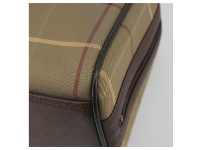 Borsa a mano Burberrys Nova Check Canvas Brown Gold Auth 198681 Marrone D'oro - vista 12