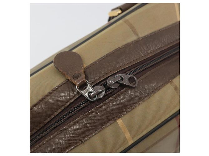 Borsa a mano Burberrys Nova Check Canvas Brown Gold Auth 198681 Marrone D'oro - vista 16