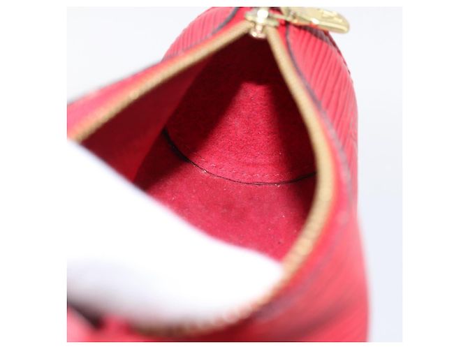 LOUIS VUITTON Epi Soufflot Pouch Accessory Pouch Red LV Auth 194740 Vermelho - vista 18