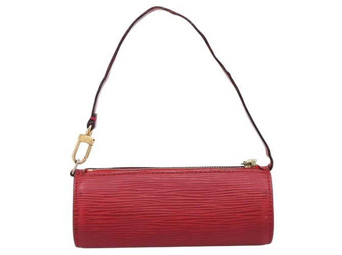 LOUIS VUITTON Epi Soufflot Pouch Accessory Pouch Red LV Auth 194740 Vermelho - vista 3