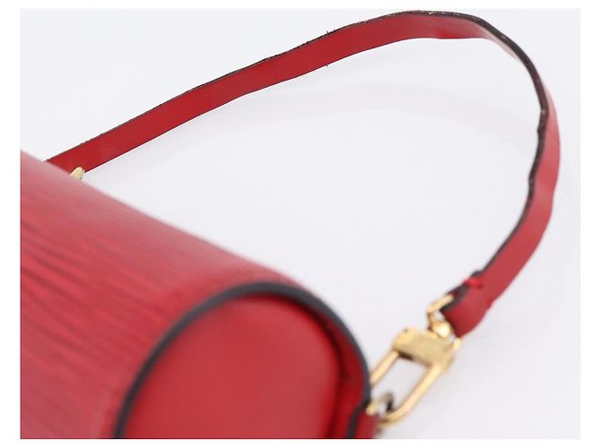 LOUIS VUITTON Epi Soufflot Pouch Accessory Pouch Red LV Auth 194740 Vermelho - vista 8