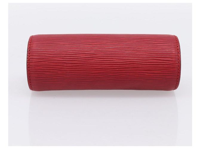 LOUIS VUITTON Epi Soufflot Pouch Accessory Pouch Red LV Auth 194740 Vermelho - vista 9