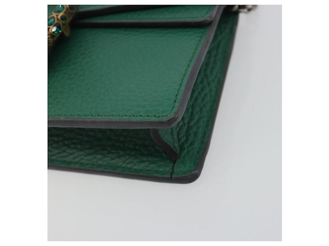 Borsa a tracolla GUCCI Duonisos in pelle Verde Oro 476432 Auth mr2815 D'oro - vista 11