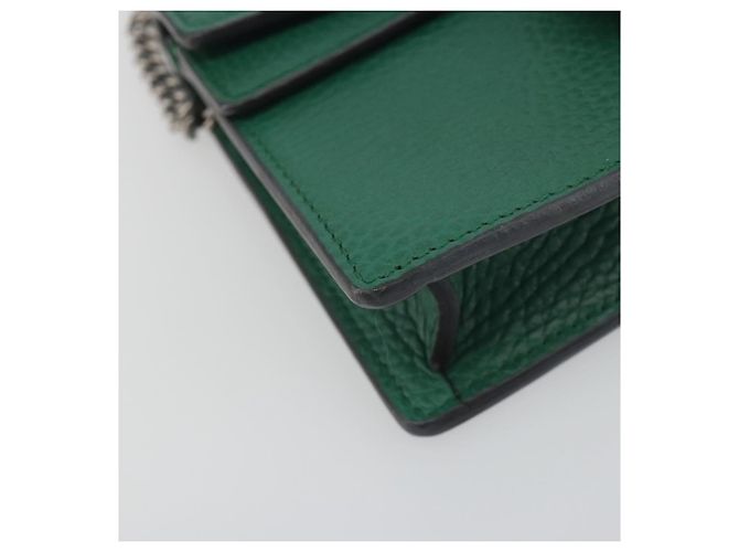 Borsa a tracolla GUCCI Duonisos in pelle Verde Oro 476432 Auth mr2815 D'oro - vista 12