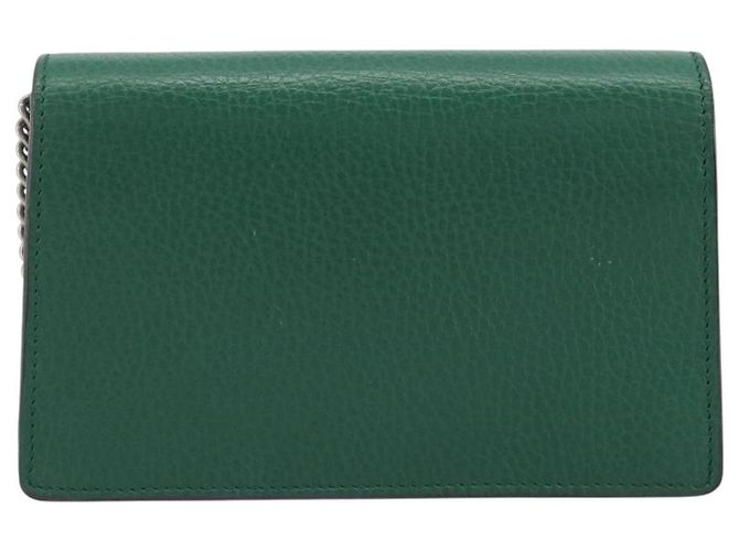Borsa a tracolla GUCCI Duonisos in pelle Verde Oro 476432 Auth mr2815 D'oro - vista 3