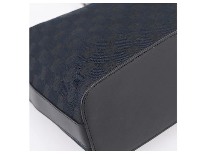 Borsa a tracolla GUCCI GG Canvas Nero Argento 001 3814 Auth am12400V - vista 11