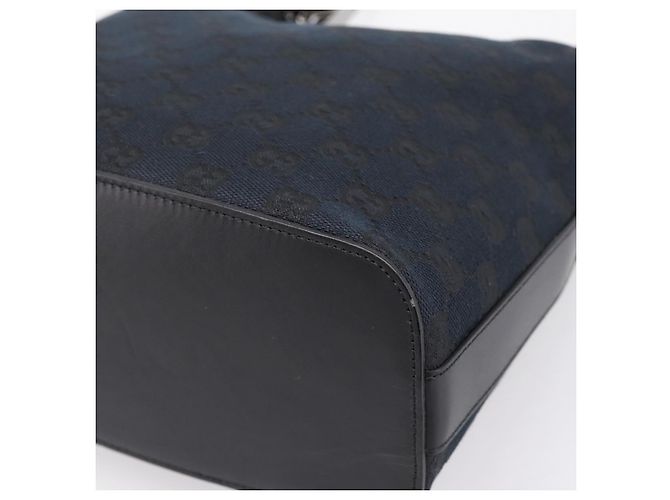 Borsa a tracolla GUCCI GG Canvas Nero Argento 001 3814 Auth am12400V - vista 12