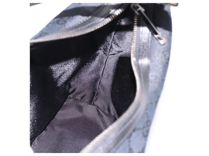 Borsa a tracolla GUCCI GG Canvas Nero Argento 001 3814 Auth am12400V - vista 17