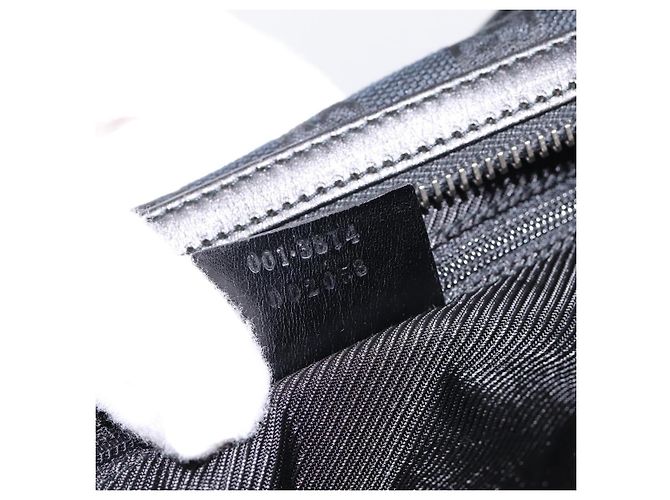 Borsa a tracolla GUCCI GG Canvas Nero Argento 001 3814 Auth am12400V - vista 21