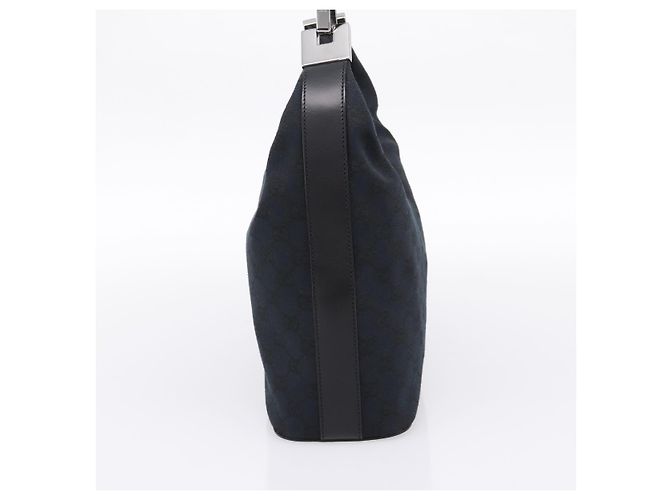 Borsa a tracolla GUCCI GG Canvas Nero Argento 001 3814 Auth am12400V - vista 5