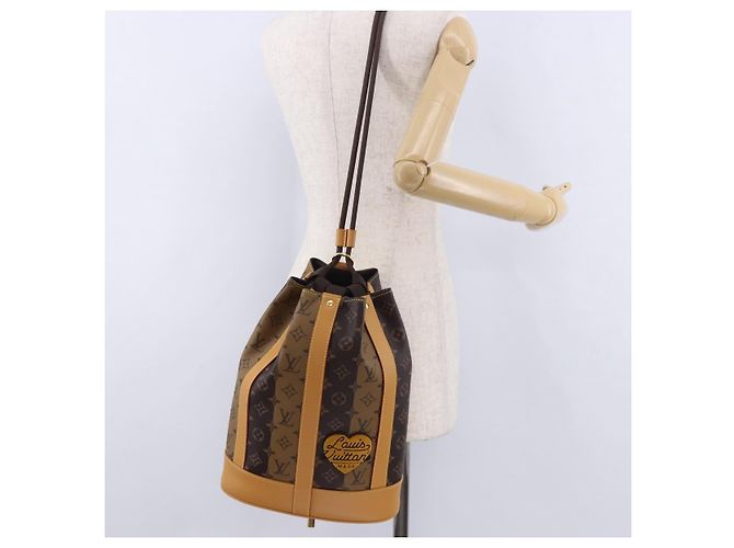 Borsa Messenger LOUIS VUITTON Monogram Stripe Randonnee M45968 LV Auth 198698M Monogramma - vista 24