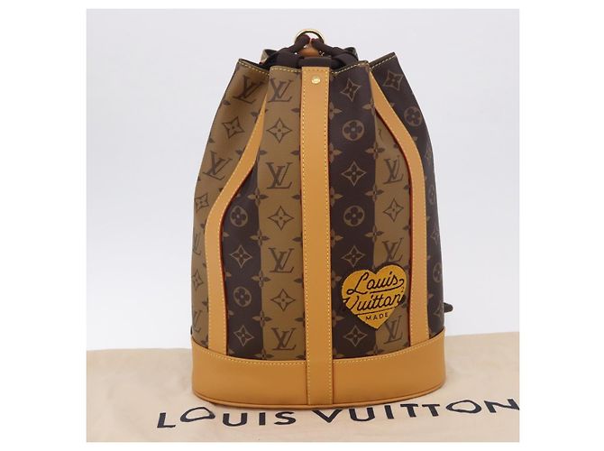 Borsa Messenger LOUIS VUITTON Monogram Stripe Randonnee M45968 LV Auth 198698M Monogramma - vista 25