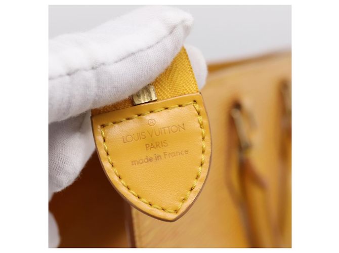 LOUIS VUITTON Epi Sac Triangle Hand Bag Yellow M52099 LV Auth 197532 Giallo - vista 14