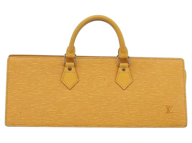 LOUIS VUITTON Epi Sac Triangle Hand Bag Yellow M52099 LV Auth 197532 Giallo - vista 2