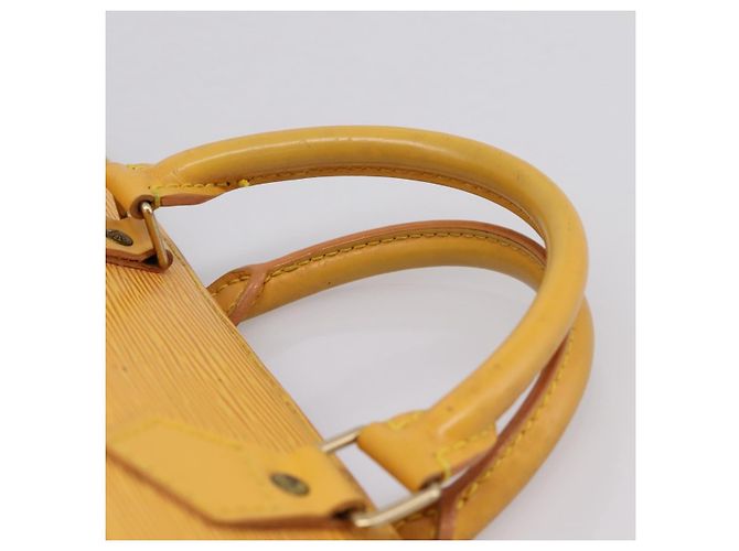 LOUIS VUITTON Epi Sac Triangle Hand Bag Yellow M52099 LV Auth 197532 Giallo - vista 8