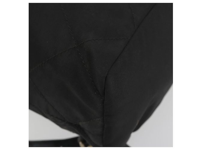 PRADA gesteppter Rucksack Nylon Black Gold Auth 192534 Schwarz Golden - Ansicht 13