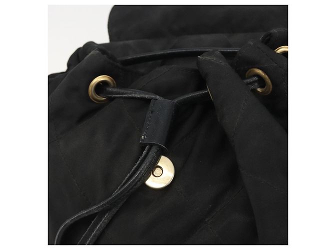 PRADA gesteppter Rucksack Nylon Black Gold Auth 192534 Schwarz Golden - Ansicht 19