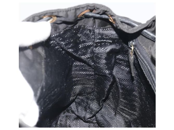 PRADA gesteppter Rucksack Nylon Black Gold Auth 192534 Schwarz Golden - Ansicht 23