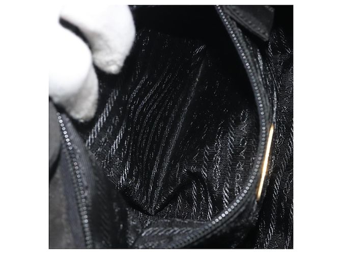 PRADA gesteppter Rucksack Nylon Black Gold Auth 192534 Schwarz Golden - Ansicht 25