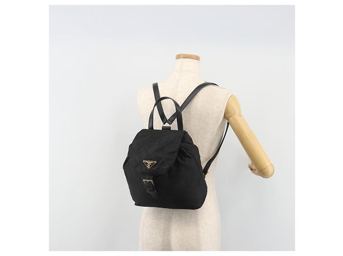 PRADA gesteppter Rucksack Nylon Black Gold Auth 192534 Schwarz Golden - Ansicht 27