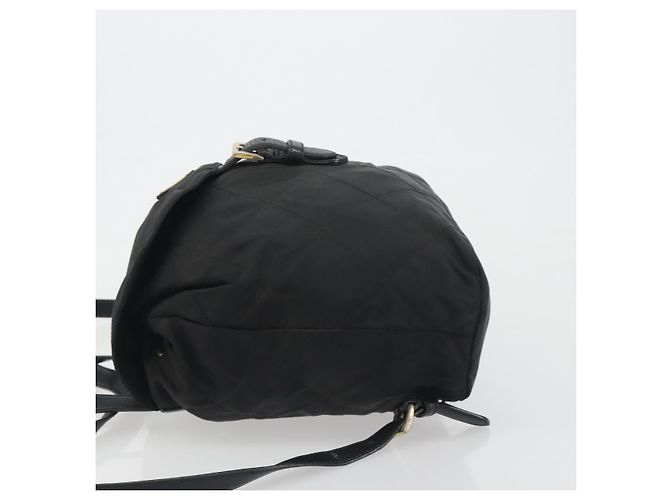 PRADA gesteppter Rucksack Nylon Black Gold Auth 192534 Schwarz Golden - Ansicht 5