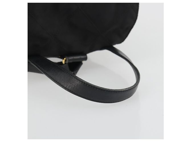 PRADA gesteppter Rucksack Nylon Black Gold Auth 192534 Schwarz Golden - Ansicht 7