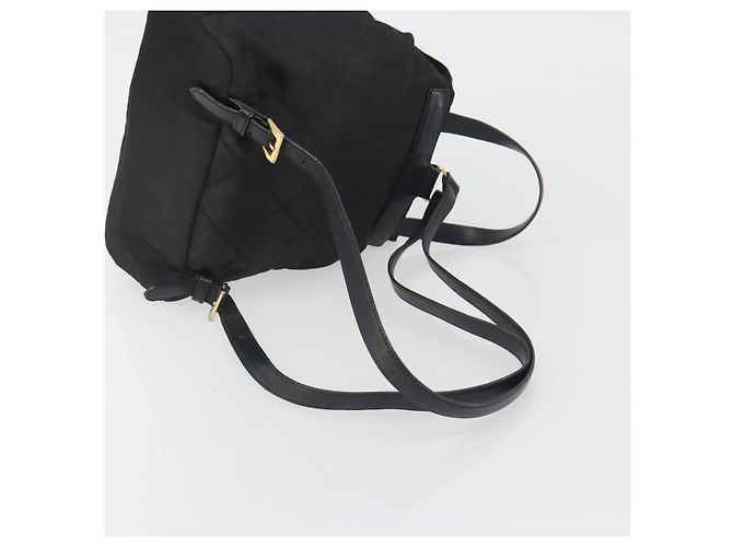 PRADA gesteppter Rucksack Nylon Black Gold Auth 192534 Schwarz Golden - Ansicht 9
