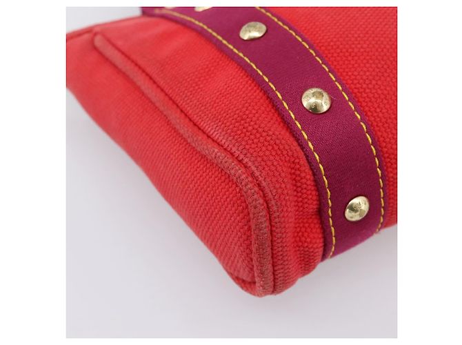 Borsa Tote LOUIS VUITTON Antigua Cabas PM Rouge M40037 LV Auth 198522A Rosso - vista 13