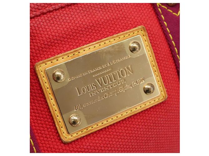 Borsa Tote LOUIS VUITTON Antigua Cabas PM Rouge M40037 LV Auth 198522A Rosso - vista 15