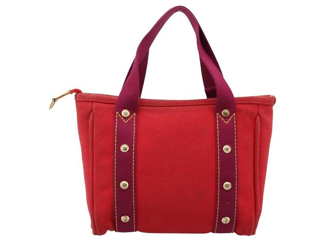 Borsa Tote LOUIS VUITTON Antigua Cabas PM Rouge M40037 LV Auth 198522A Rosso - vista 3