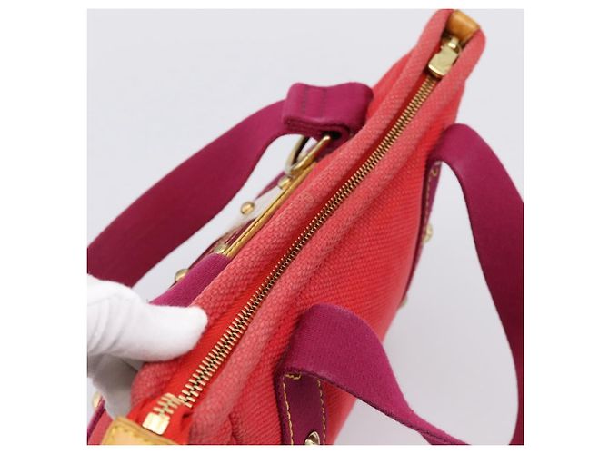 Borsa Tote LOUIS VUITTON Antigua Cabas PM Rouge M40037 LV Auth 198522A Rosso - vista 6