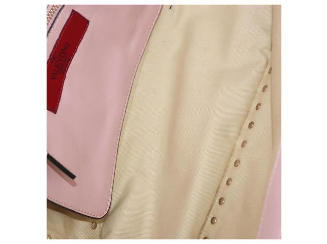Borsa Tote VALENTINO Studs in pelle 2way Rosa Tono Oro Auth BA14769 - vista 20
