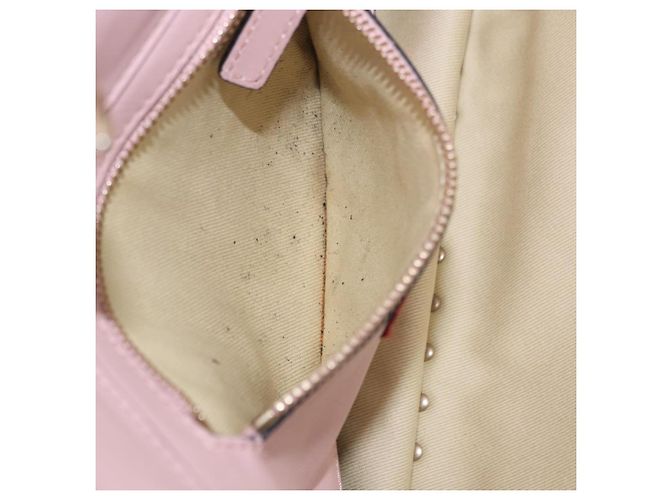 Borsa Tote VALENTINO Studs in pelle 2way Rosa Tono Oro Auth BA14769 - vista 24