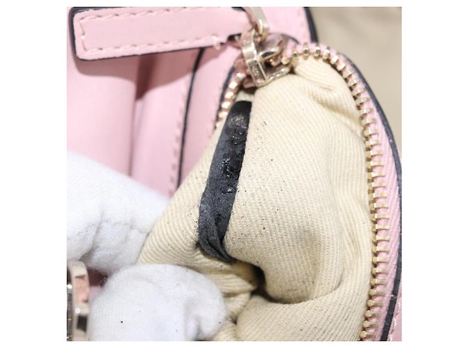 Borsa Tote VALENTINO Studs in pelle 2way Rosa Tono Oro Auth BA14769 - vista 25