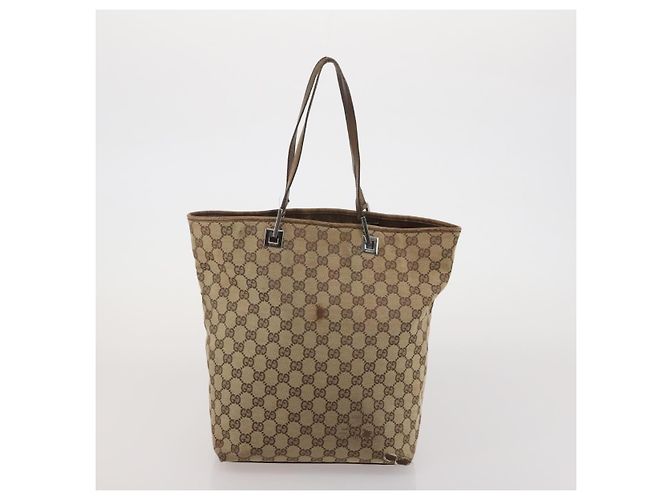 GUCCI Borsa Tote GG Canvas Sherry Line Set da 2 Beige Auth 193567 - vista 11