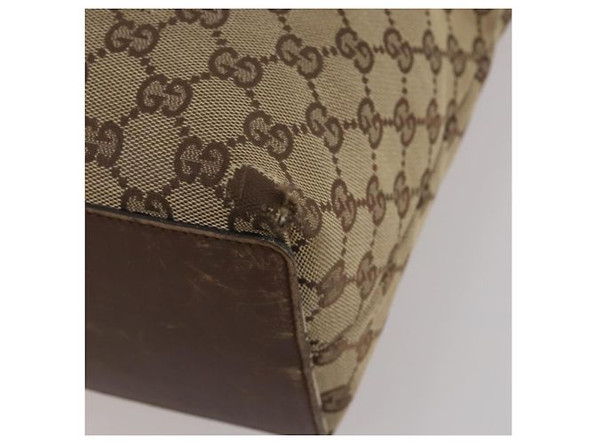 GUCCI Borsa Tote GG Canvas Sherry Line Set da 2 Beige Auth 193567 - vista 17