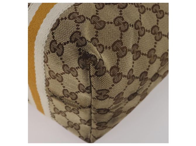 GUCCI Borsa Tote GG Canvas Sherry Line Set da 2 Beige Auth 193567 - vista 8