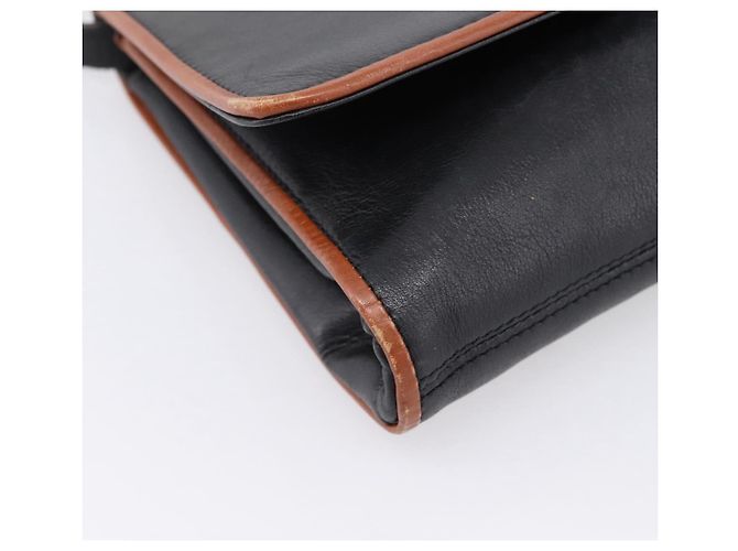 Céline Borsa a tracolla Circle in pelle nera e oro CELINE Auth am12378A Nero - vista 11