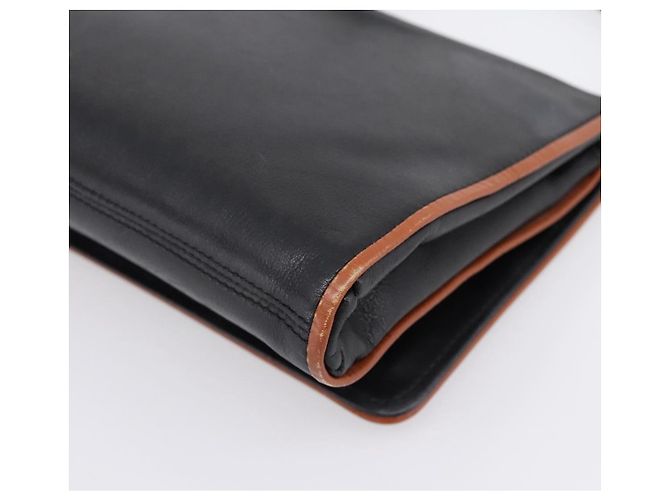 Céline Borsa a tracolla Circle in pelle nera e oro CELINE Auth am12378A Nero - vista 12