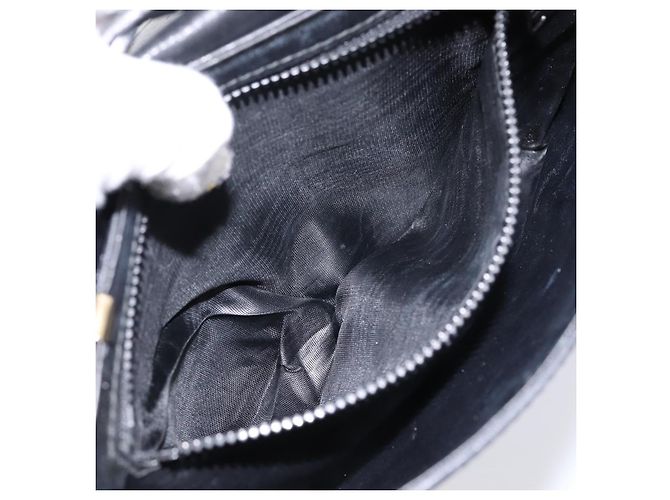 Céline Borsa a tracolla Circle in pelle nera e oro CELINE Auth am12378A Nero - vista 20