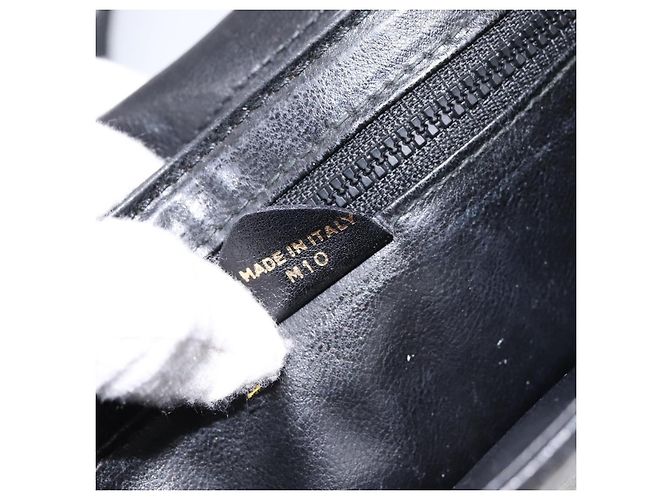 Céline Borsa a tracolla Circle in pelle nera e oro CELINE Auth am12378A Nero - vista 22